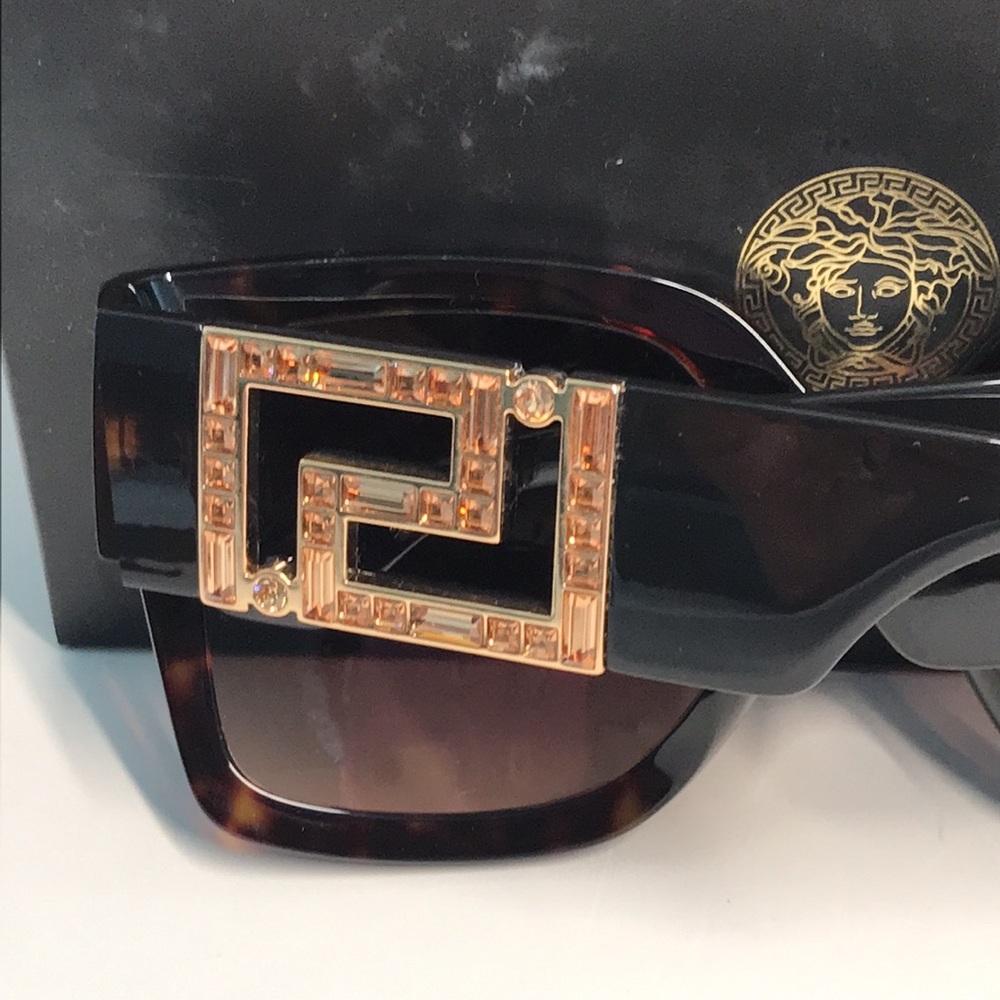 NEW AUTHENTIC Versace Tortoise Shell Sunglasses VE4402 8788 - Picture 16 of 16